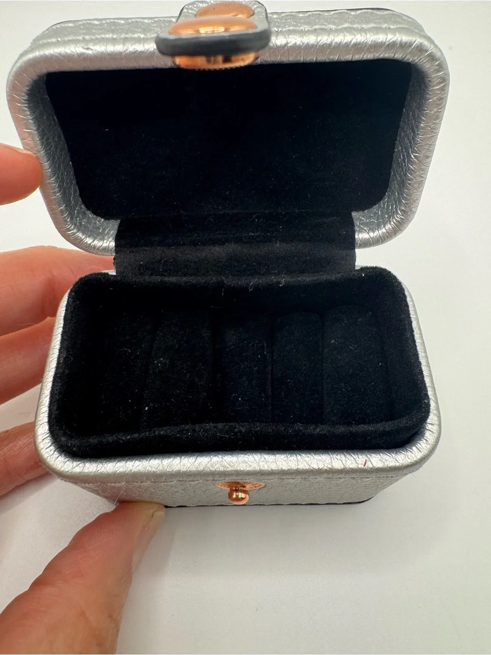 Pandora Silver Small Travel Jewelry Case Gift Box for Rings Charms Organizer